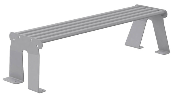 prezzo Panchina 3 Posti da Esterno 172x52x44,5 cm in Acciaio Zincato Senza Schienale Grigio Chiaro