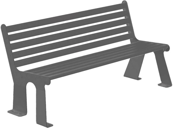 Panchina 3 Posti da Esterno 172x66x81,5 cm in Acciaio Zincato con Schienale Antracite sconto