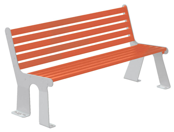 acquista Panchina 3 Posti da Esterno 172x66x81,5 cm in Acciaio Zincato con Schienale Grigio Chiaro e Marrone