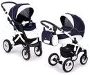Duo Passeggino Carrozzina Adamex Aspena 837S Serie Eko Blu e Bianco-1