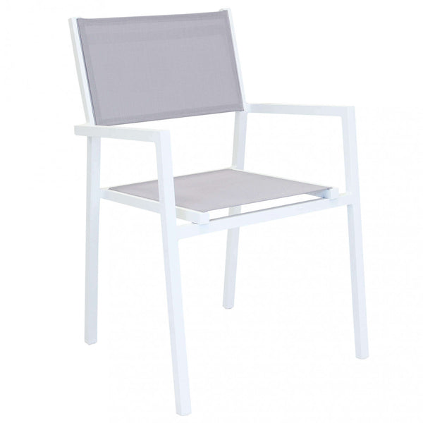 Stapelbarer Sessel Havana 55 x 57 x 85 h cm aus weißem Textilene sconto