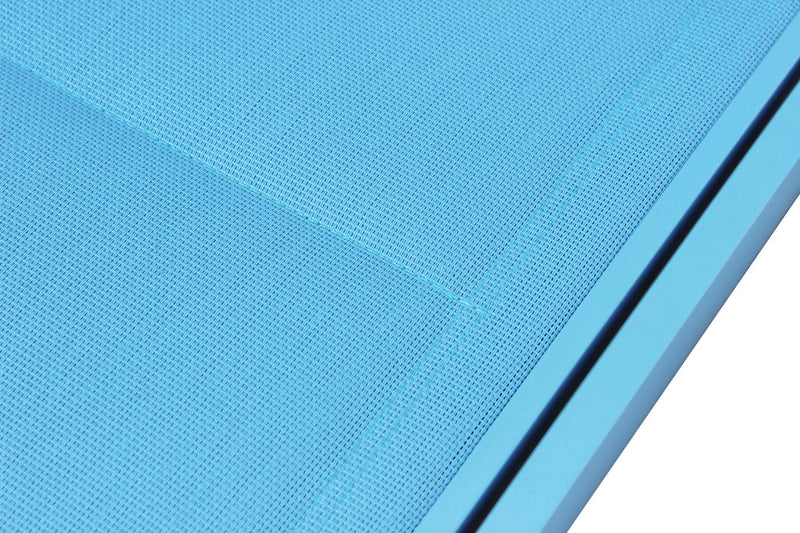 Lettino Prendisole da Giardino Itaca Impilabile 194x71x83 h cm in Textilene Blu-2