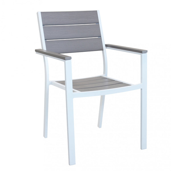 prezzo Cervia stapelbarer Sessel 58x58x89 h cm aus weißem Aluminium