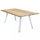 Tisch Nevis 200 x 100 x 74 h cm aus weißem Holz