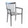 Stapelbarer Martinica-Stuhl 55 x 57 x 86 h cm aus anthrazitfarbenem Aluminium