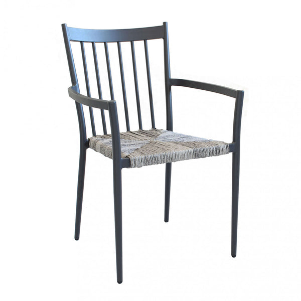 acquista Stapelbarer Martinica-Stuhl 55 x 57 x 86 h cm aus anthrazitfarbenem Aluminium