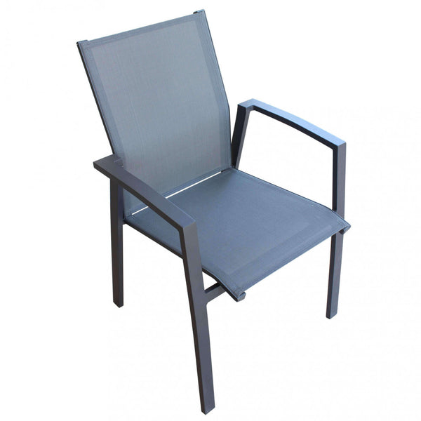 Stapelbarer Maili-Sessel 57 x 61 x 89 h cm in anthrazitfarbenem Aluminium prezzo