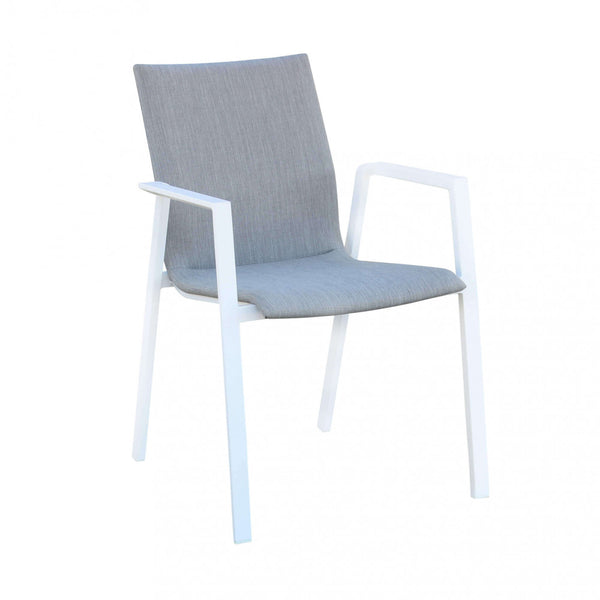 Stapelbarer Sessel Djerba 55,5 x 60 x 83 h cm aus weißem Aluminium acquista
