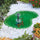Künstlicher grüner Gartenteich 110 x 78 x 28 cm 120 Liter
