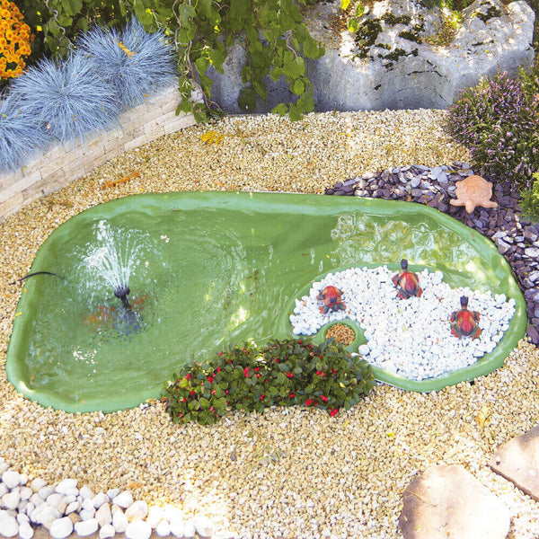 Grüner künstlicher Gartenteich für Schildkröten 185 x 105 x 32 cm 210 Liter online