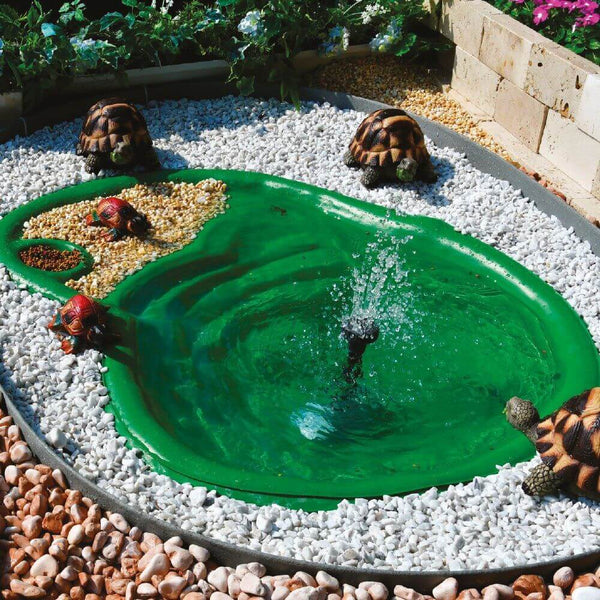 Grüner künstlicher Gartenteich für Schildkröten 108 x 77 x 28 cm 80 Liter sconto