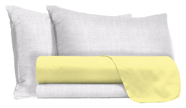 acquista Bettwäsche-Set und Kissenbezüge aus gelber Baumwolle in verschiedenen Größen
