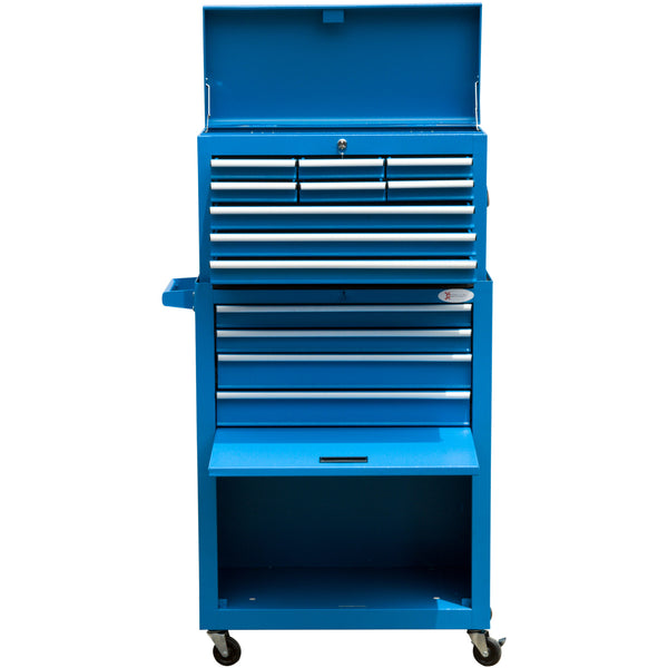 online Werkstattwagen mit abnehmbarer Box Blau 61,6 x 33 x 118 cm