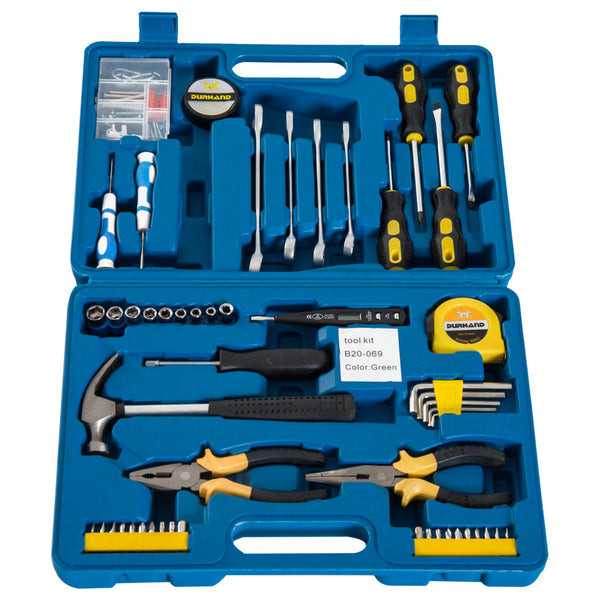 Werkzeugkasten mit 92 blauen Werkzeugen 50x39x5 cm online