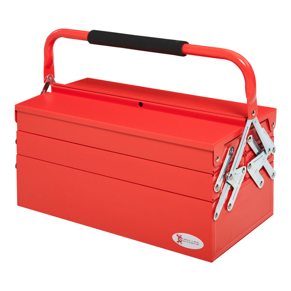 Werkzeugkasten 5 Schalen 3 Regale aus rotem klappbarem Metall acquista
