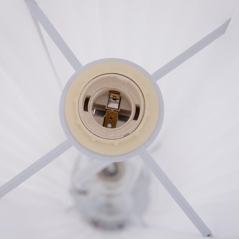 Lampada da Terra 160 cm con Interruttore a Pedale in Acciaio Inox Bianco -6