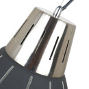 Lampada Moderna a Sospensione in Metallo Cromato Nero 30x35 cm -5