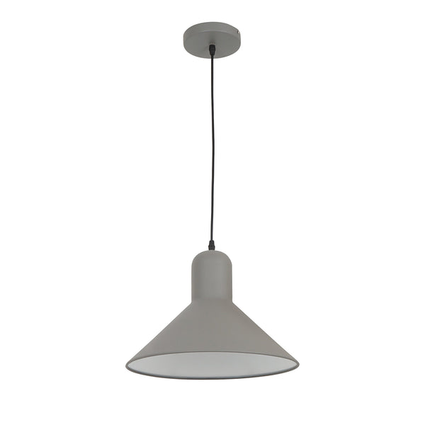 Design-Pendelleuchtenkörper aus grauem Metall außen weiß innen Ø34,5x28 cm online