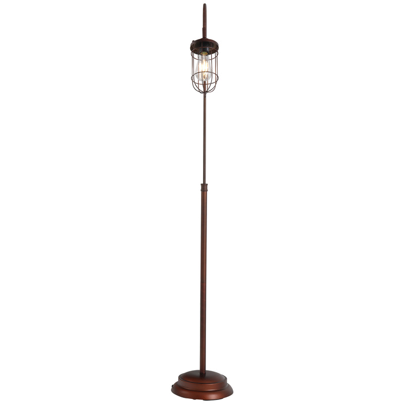 Lampada da Terra Vintage in Metallo Ø25x157 cm  Bronzo-4