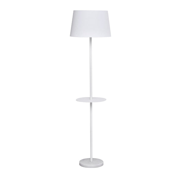 online Stehlampe mit Lampenschirm E27 mit weißer Ablage