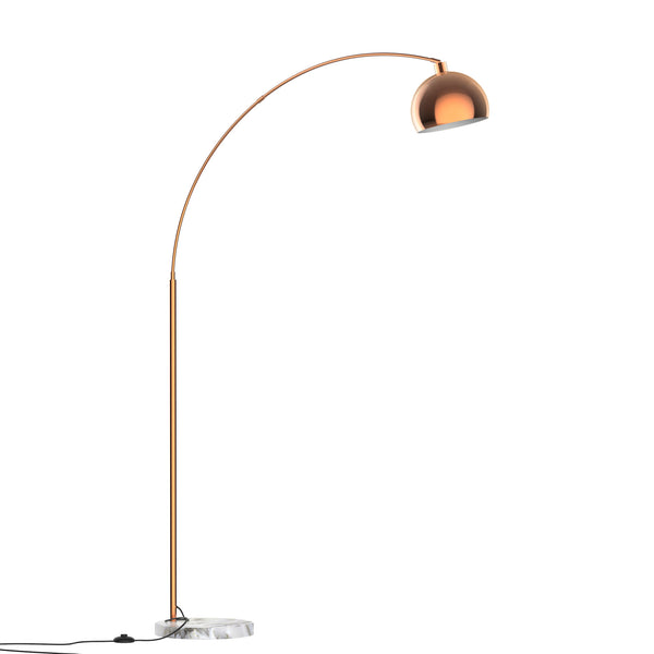 prezzo Bogen-Stehlampe mit E27-Lampenschirm aus Stahl und Kupfermarmor