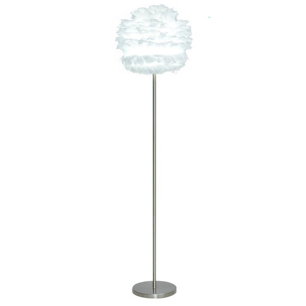Stehlampe mit E27-Lampenschirm in weißen Federn prezzo