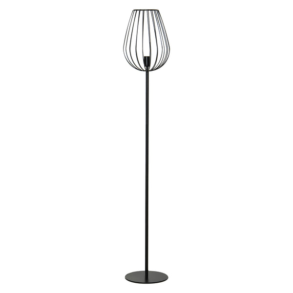 acquista Stehlampe mit Lampenschirm aus Metall E27 Ø27,5x159 cm Schwarz