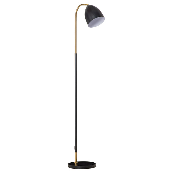 prezzo Bogen-Stehlampe 43x28x160 cm E27 verstellbarer Lampenschirm in Schwarz und Gold