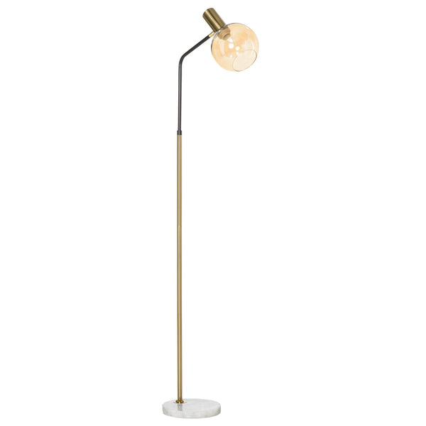online Stehlampe 50x25x160 cm E27 Lampenschirm aus schwarzem und goldenem Glas