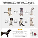 Carrellino Rimorchio per Cani e Animali Domestici da Bicicletta Rosso e Nero 130x90x110 cm -4