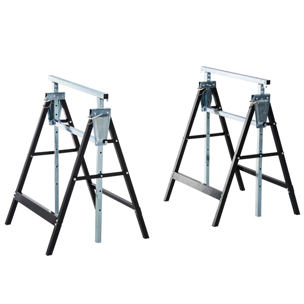 acquista Set mit 2 Teleskop-Klapp-Arbeitsständern, höhenverstellbar, in Stahlrohren