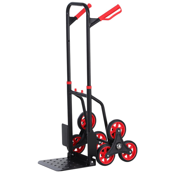prezzo Zusammenklappbarer Gepäckträgerwagen für Treppen 150 kg aus schwarzem und rotem Metall