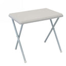 Tavolino 51,5x37x47 h cm in Metallo e PVC Bianco-1