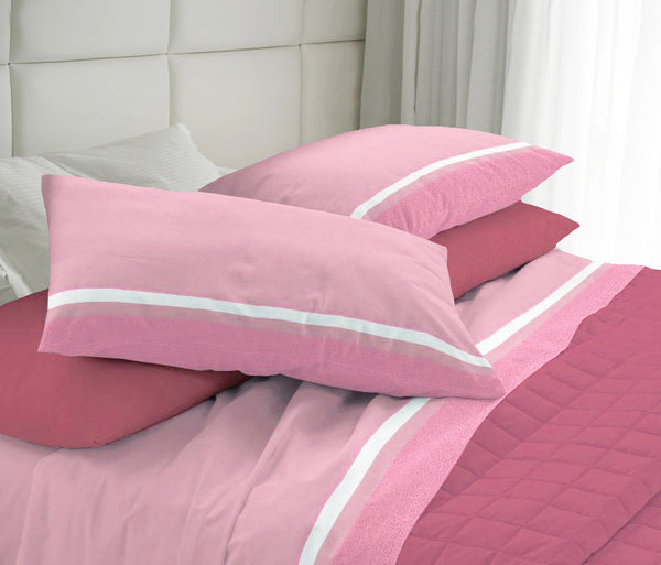 acquista Set aus Baumwollbettwäsche und Kissenbezügen Cober Belfast Pink, verschiedene Größen