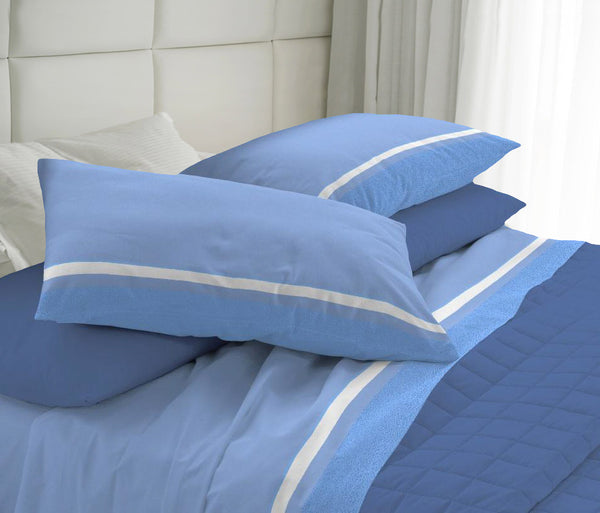 sconto Bettlaken und Kissenbezüge aus Baumwolle Cober Belfast Hellblau Verschiedene Größen