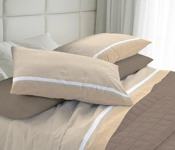online Bettlaken und Kissenbezüge aus Baumwolle, Cober Belfast Beige, verschiedene Größen
