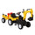 Bagger Trettraktor für Kinder 163 x 42 x 71 cm mit gelbem Anhänger