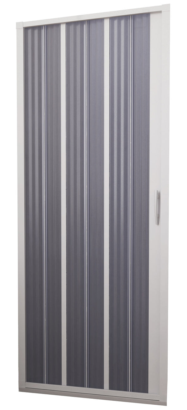 sconto Duschtür 1 Falttür aus PVC H185 cm Dorini Weiß Verschiedene Größen