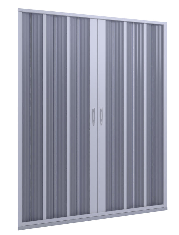 online Duschtür 2 Falttüren aus PVC Zentrale Öffnung H185 cm Dorini Weiß Verschiedene Größen