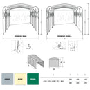 Box Tunnel Base 412x250xh215 cm Copertura in PVC per Auto Maddi Beige-10