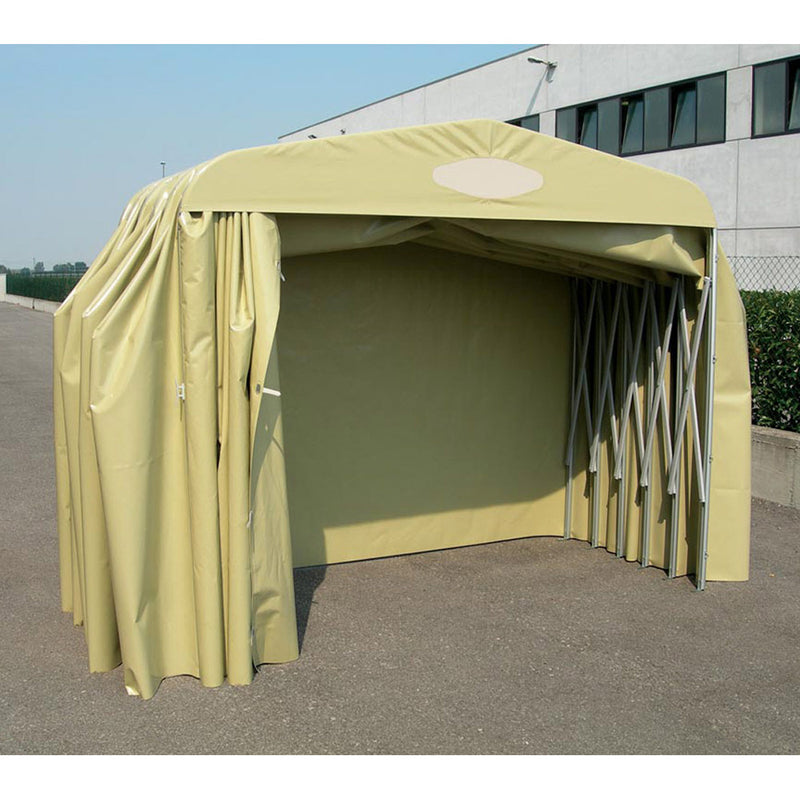 Box Tunnel Base 412x250xh215 cm Copertura in PVC per Auto Maddi Beige-7