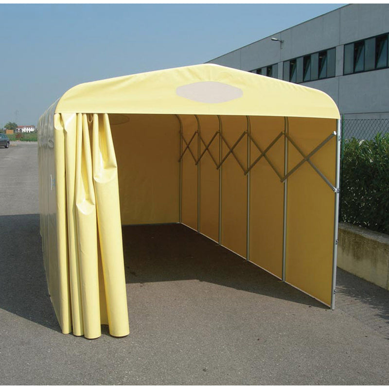 Box Tunnel Mobile Copertura in PVC per Auto - 412x250xh215 cm Beige Maddi-9