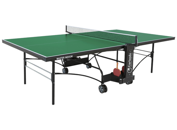 online Pin-Pong-Tisch mit grüner Platte und Rädern für Indoor Garlando Master Indoor