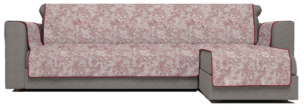 online Sofabezug mit rechter Halbinsel aus bordeauxrotem Polyester und Baumwolle in verschiedenen Größen