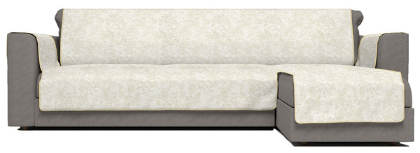 prezzo Sofabezug mit rechter Halbinsel aus cremefarbenem Polyester und Baumwolle, verschiedene Größen