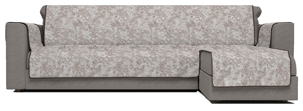 Sofabezug mit rechter Halbinsel aus braunem Polyester und Baumwolle, verschiedene Größen acquista