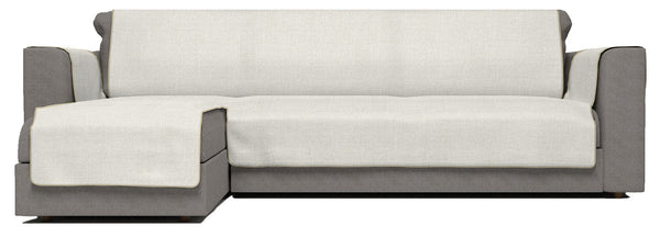 sconto Polyester-Sofabezug mit cremefarbener linker Halbinsel, verschiedene Größen
