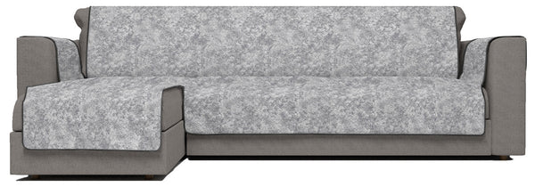 Sofabezug mit linker Halbinsel aus dunkelgrauem Polyester und Baumwolle, verschiedene Größen prezzo