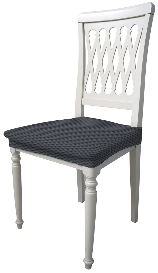 acquista Set mit 2 Stretch-Stuhlhussen aus dunkelgrauem modischem Polyester