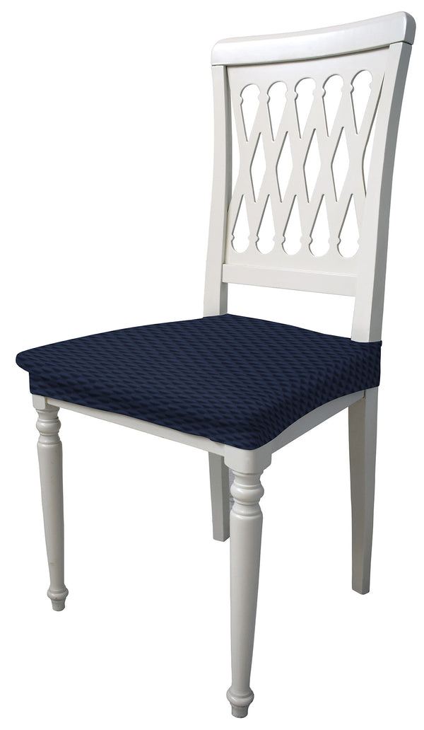Set mit 2 Stretch-Stuhlhussen aus dunkelblauem modischem Polyester prezzo